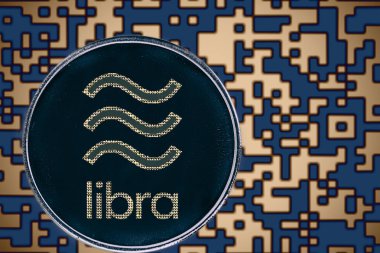 Altın kripto kodu arka planda Token libra sikke kripto para birimi