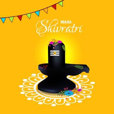 Maha Shivratri için tebrik kartı, Hindu festivali Shiva efendisi kutladı.