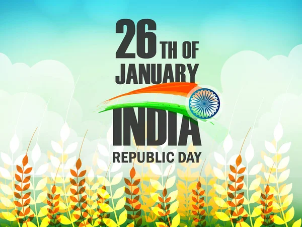 Biglietto Auguri Giorno Della Repubblica Festa Della Costituzione Dell India — Vettoriale Stock