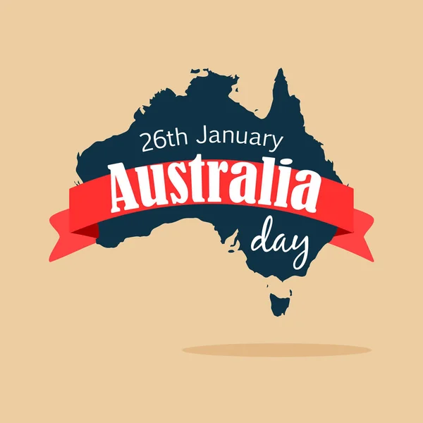 Векторная Иллюстрация Дизайна Австралийского Дня Карте — стоковый вектор
