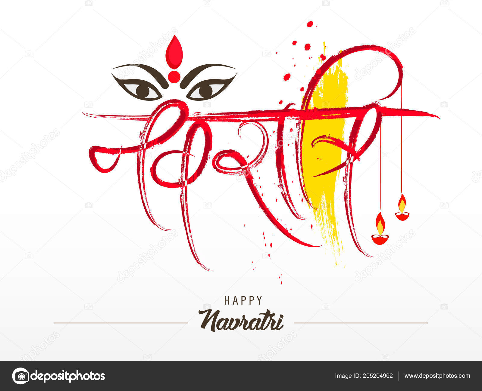 abstract editable vector hindu festival chaitra navratri 2018