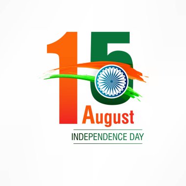 Zarif Hint bayrak tema, iyi kavramı, güzel tebrik kartı tasarımı ve arka plan vektör çizim ile Hindistan festivalin mutlu bağımsızlık günü.