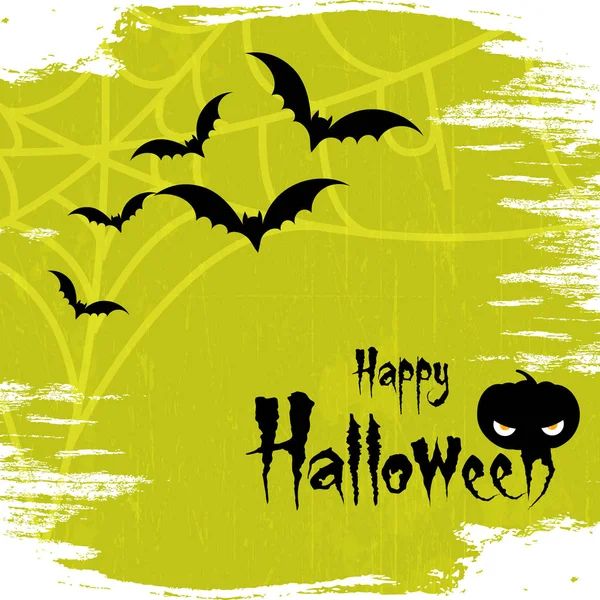 Joyeux Fond Halloween Avec Chauves Souris Texte Effrayant Pour Célébration — Image vectorielle