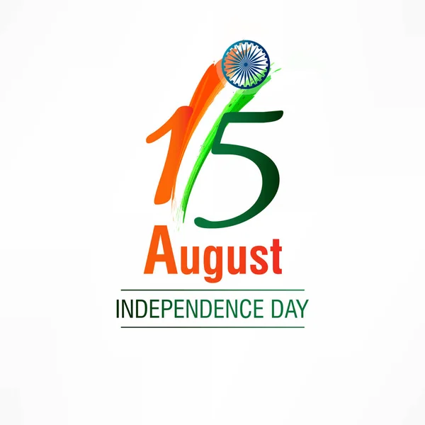 Szczęśliwy Dzień Niepodległości Indii Festiwalu Tematu Elegancki Flaga Indian Dobry — Wektor stockowy
