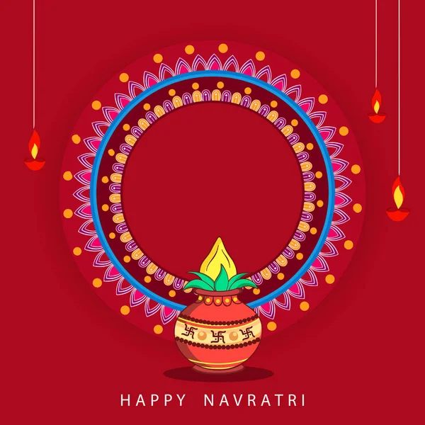 Vector Editable Abstracto Para Festival Hindú Chaitra Navratri 2018 Ilustración — Archivo Imágenes Vectoriales