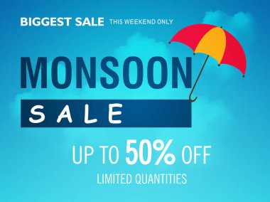 Mutlu muson arka plan ve yazı arka plan üzerinde şemsiye ile mutlu muson için Hindistan'da