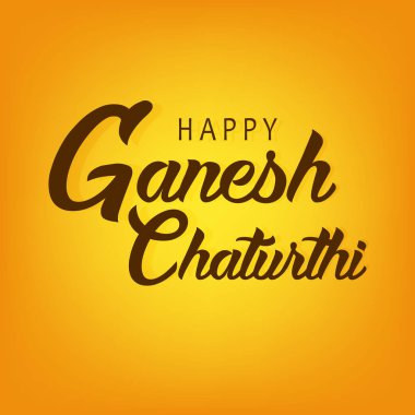 Mutlu ganesh chaturthi tebrik kartı, vektör çizim 