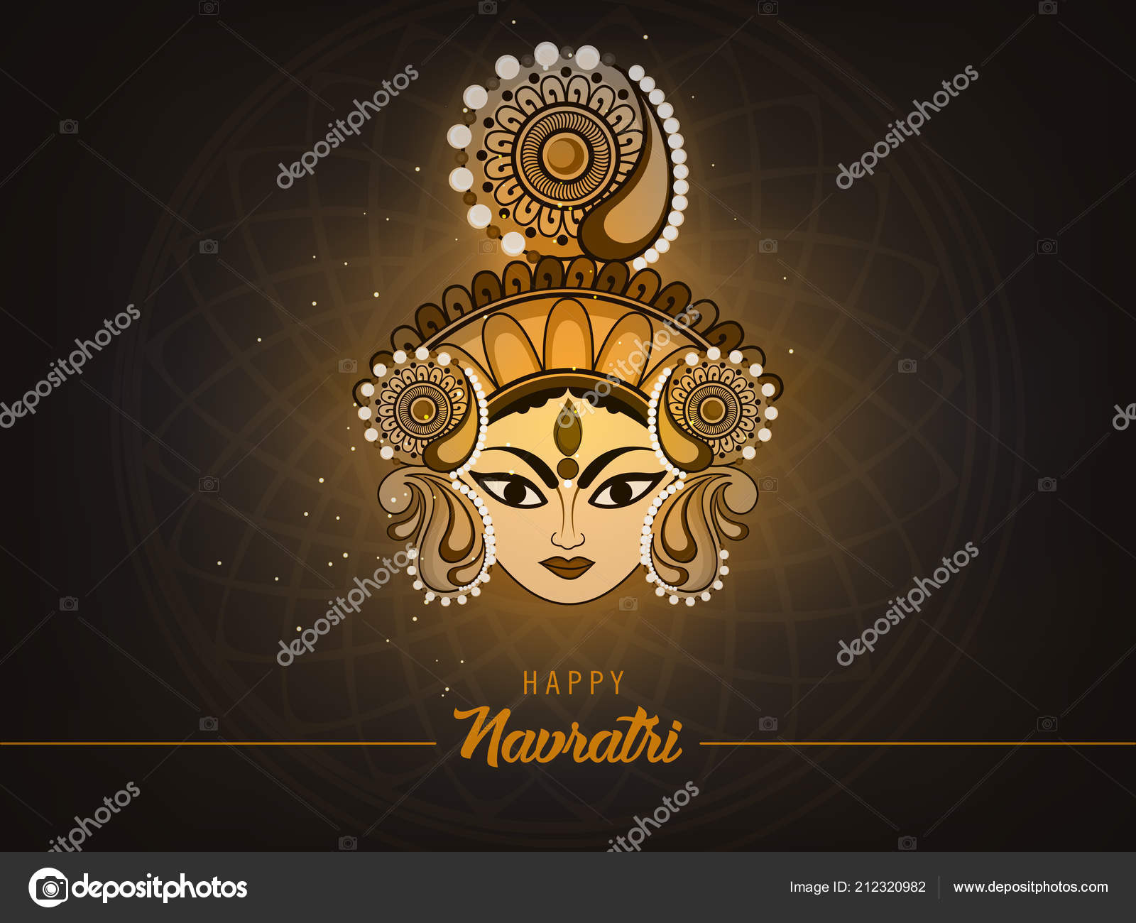 Vector Illustration Happy Navratri Celebration Poster Banner Background  Stock Vector Image by ©NeKiArt #212320982