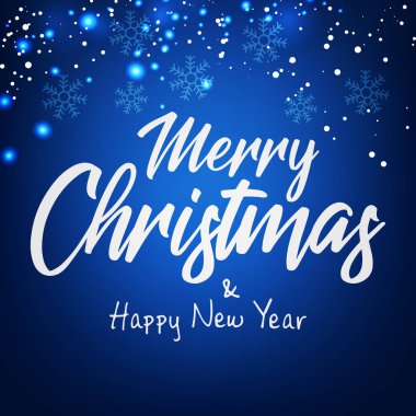 Yaratıcı arka plan ve kar taneleri ile merry christmas Merry Noel hat metin 