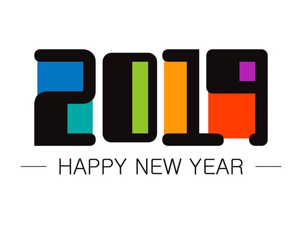 Щасливий Новий Рік 2019 Креативний Друкарський Дизайн Рук Плаката Банерів — стоковий вектор