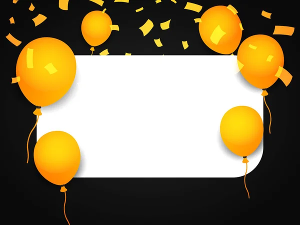 Joyeux Anniversaire Modèle Carte Avec Ballons Espace Copie — Image vectorielle