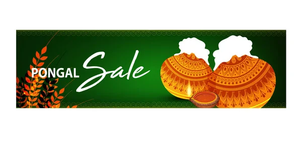 Happy Pongal Vente Modèle Carte — Image vectorielle