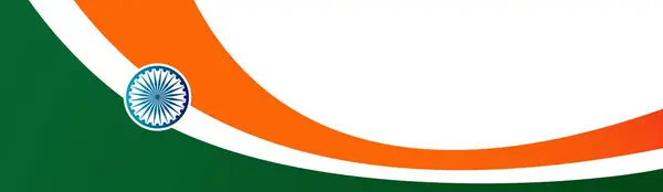 Banner Criado Nas Cores Bandeira Indiana Nacional — Vetor de Stock