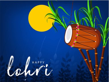 Hint Lohri tatil için yaratıcı parlak tebrik şablon 