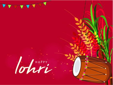 Hint Lohri tatil için yaratıcı parlak tebrik şablon 