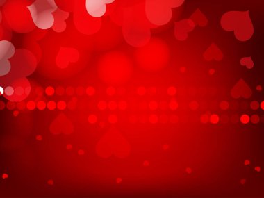 güzel parlak Sevgililer günü arka plan ile pembe ve kırmızı kalpler   