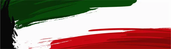 Kuwait Nationalflaggen Design Auf Grundigem Hintergrund Für Fröhlichen Kuwaitischen Nationalfeiertag — Stockvektor