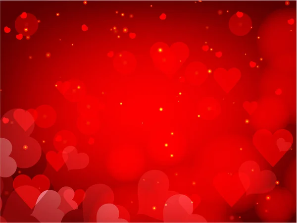 Hermoso Fondo Día San Valentín Brillante Con Corazones Rosados Rojos — Archivo Imágenes Vectoriales