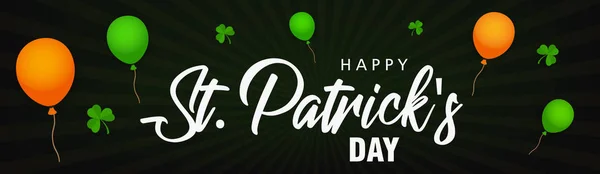 Elegante Biglietto Auguri Con Testo Creativo Font Happy Patrick Day — Vettoriale Stock