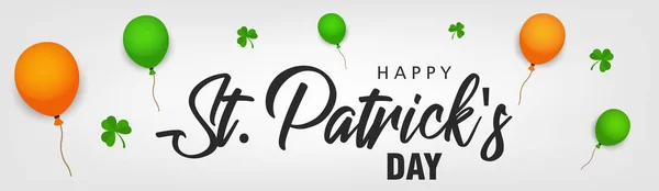 Elegante Biglietto Auguri Con Testo Creativo Font Happy Patrick Day — Vettoriale Stock