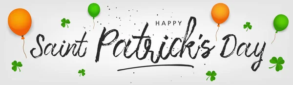 Elegante Biglietto Auguri Con Testo Creativo Font Happy Patrick Day — Vettoriale Stock