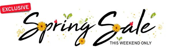 春季销售提供背景与美丽多彩的花朵 矢量插图 Template Banners Wallpaper Flyers 小册子 凭证折扣 — 图库矢量图片