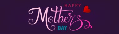 Mutlu anneler günü zarif yazı Banner. Anneler günü için kaligrafi vektör metni. En iyi anne hiç tebrik kartı