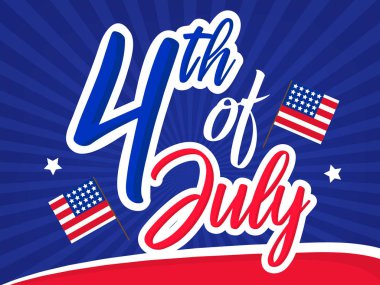 Bağımsızlık günü için tebrik kartı, vektör illüstrasyon 