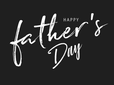 Siyah Arka Plan Üzerinde Yaratıcı Mutlu Babalar Günü Tebrik Kartı