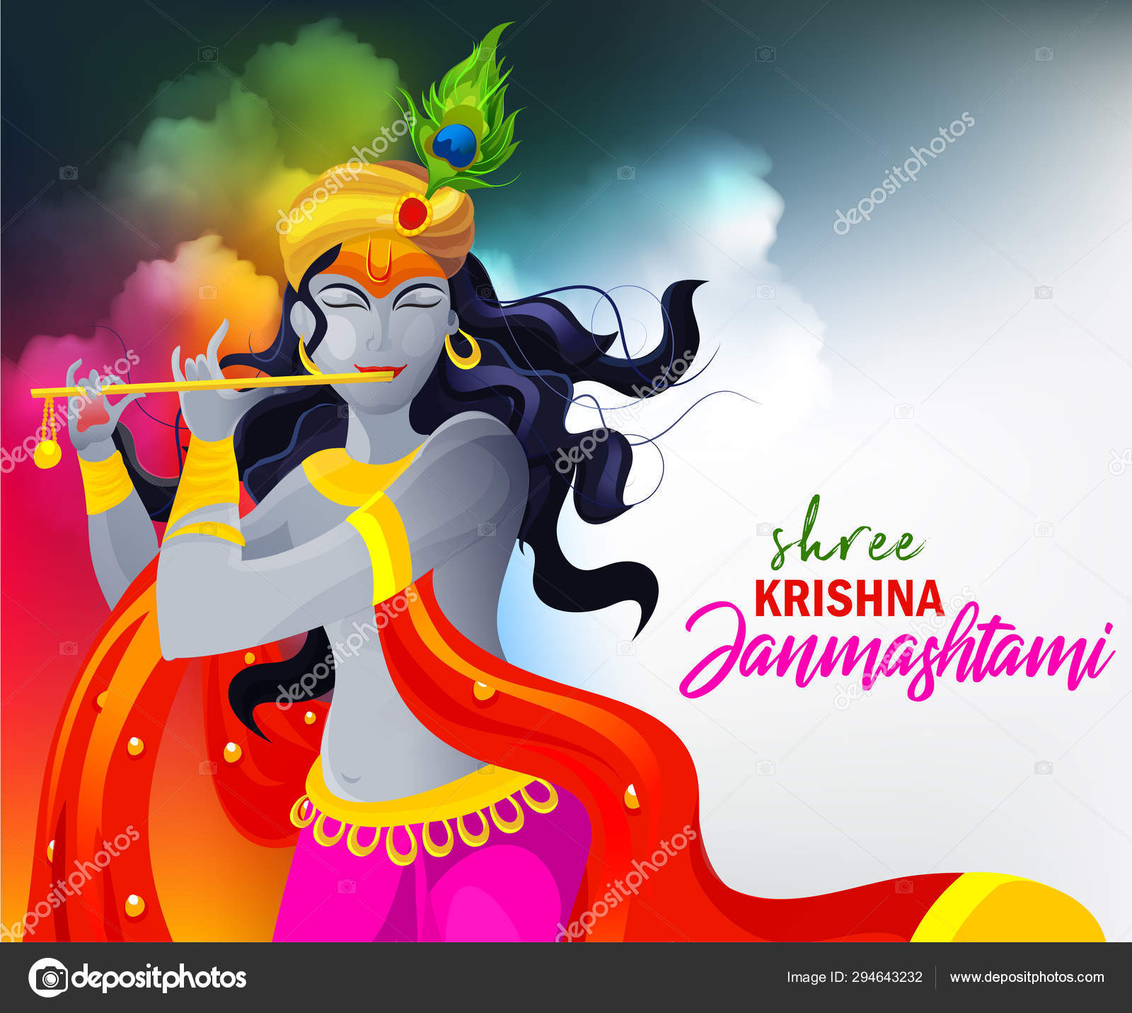 Vector Illustration Lord Krishna Flute Happy Janmashtami Background Festival Elements Stock Vector Image by ©NeKiArt #294643232 Vector Illustration Lord Krishna Flute Happy Janmashtami Background Festival Elements Stock Vector Image by ©NeKiArt #294643232