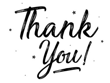 Teşekkür ederim. El çizimi yaratıcı yazı ve fırça kalem harfleri, bayram tebrik kartları ve davetiyeler için tasarım