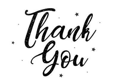 Teşekkür ederim. El çizimi yaratıcı yazı ve fırça kalem harfleri, bayram tebrik kartları ve davetiyeler için tasarım