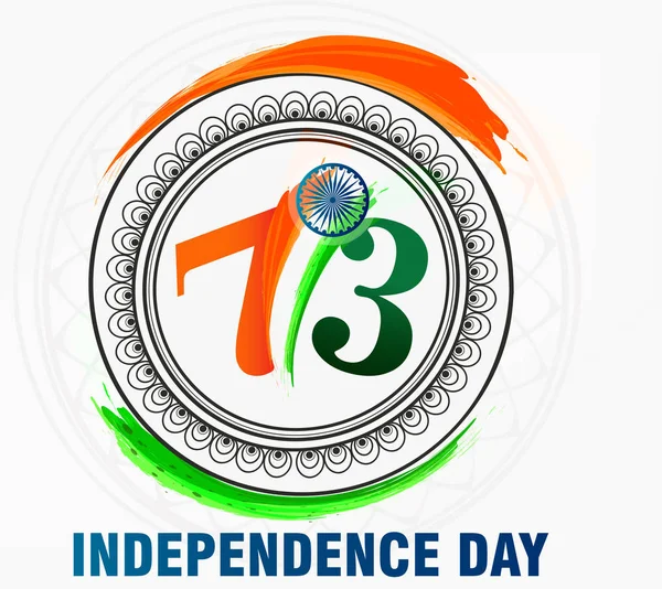 Dzień Niepodległości Indii Sierpnia Indie Szczęśliwy Dzień Niepodległości Lat Wolności — Wektor stockowy