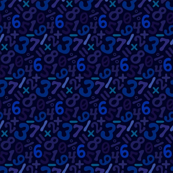 Hermoso patrón azul con números — Archivo Imágenes Vectoriales