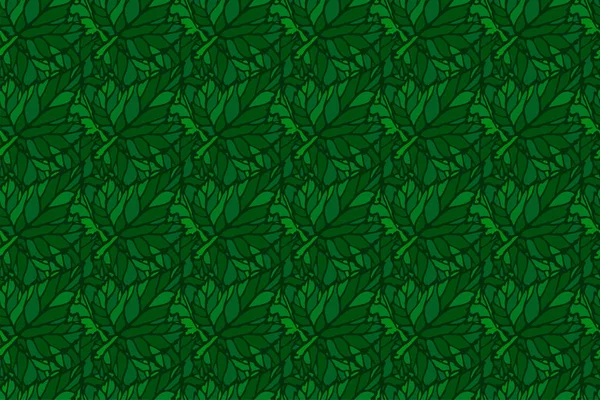 Vecteur Beau Motif Vert Sans Couture Avec Feuillage — Image vectorielle