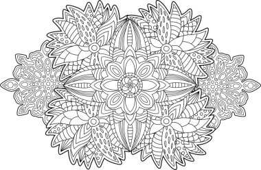 Güzel çiçek sanatı ile kitap sayfa boyama