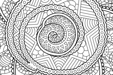 Güzel kitap sayfa ile dikdörtgen model sanat sarmal ile boyama