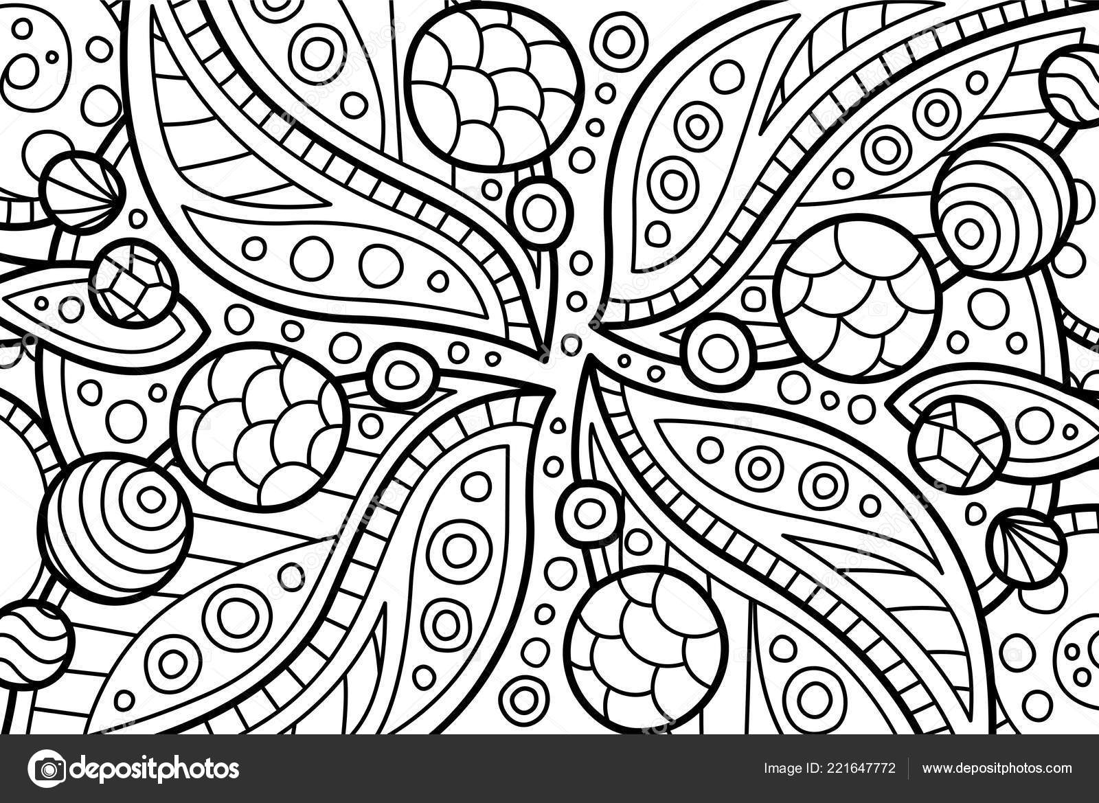 Rectangle cosmic coloring book page with spiral Vector Image