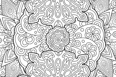 Boyama kitabı sayfası soyut dikdörtgen sanatı ile