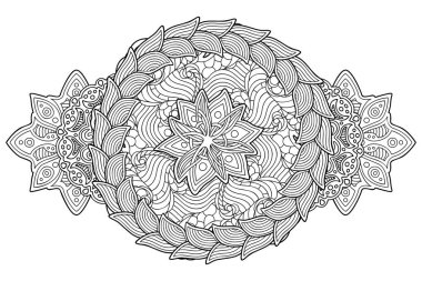 İzole kitap sanat çelenk ve çiçek ile boyama