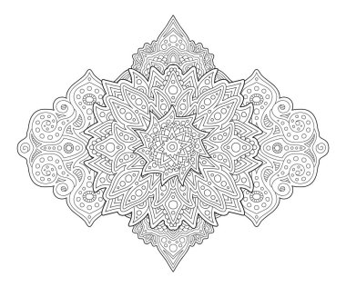 Boyama kitabı sayfası güzel soyut desenli