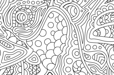 Güzel kitap sayfa soyut desen ile boyama