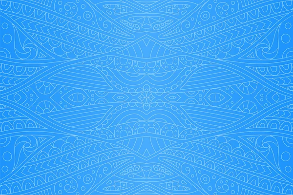 Hermoso arte con el patrón abstracto sin costuras azul — Vector de stock