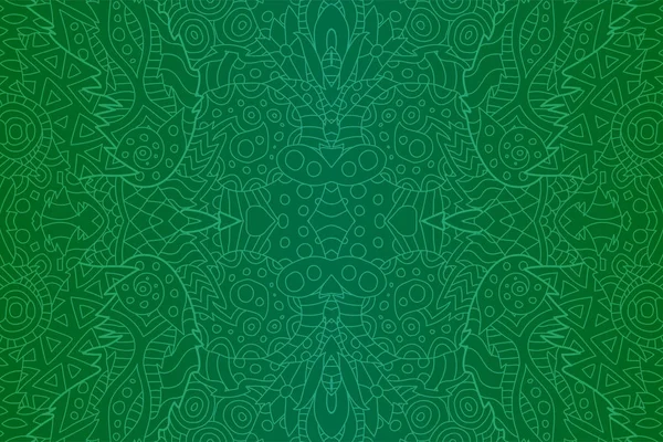 Image with green mystic abstract seamless pattern — Stock Vector