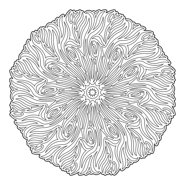 Zeer fijne tekeningen voor het boek met geïsoleerde mandala kleurplaten — Stockvector