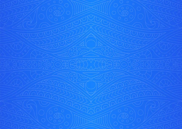 Art avec motif abstrait bleu linéaire sans couture — Image vectorielle