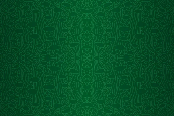 Modèle linéaire sans couture vert ressemble à du cuir — Image vectorielle