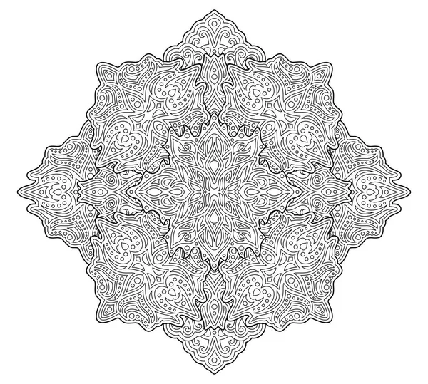 Livre de coloriage adulte avec beau motif — Image vectorielle