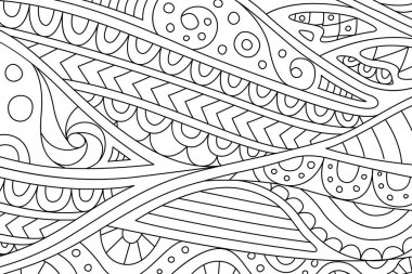 Güzel kitap sayfa soyut desen ile boyama