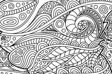 Yetişkin çiçek desenli kitap sayfa boyama